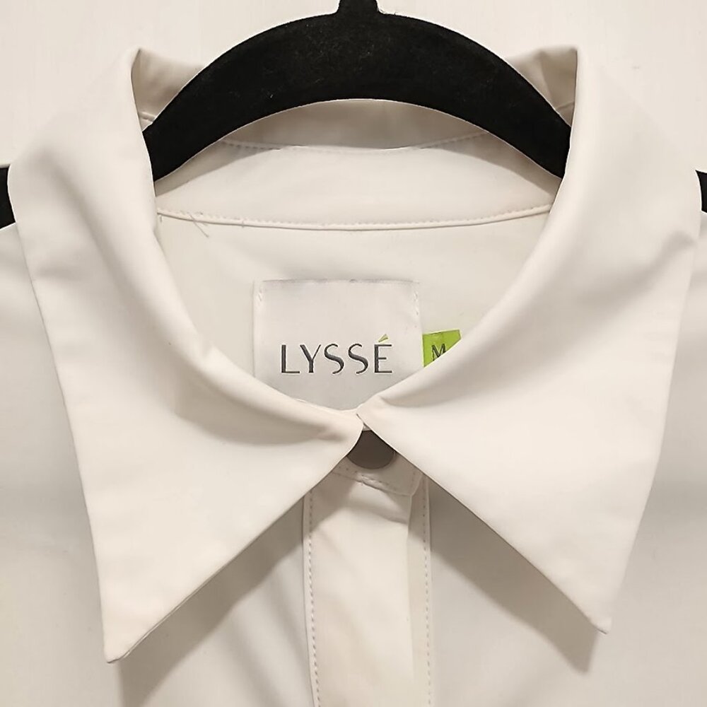 Lysse' Women's‎ White Schiffer Blouse Size Medium - Picture 4 of 11